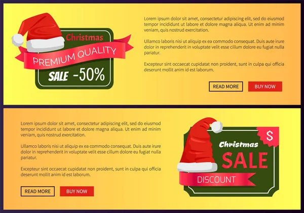 Ceny gorąco Boże Narodzenie sprzedaż www banery przyciski — Wektor stockowy