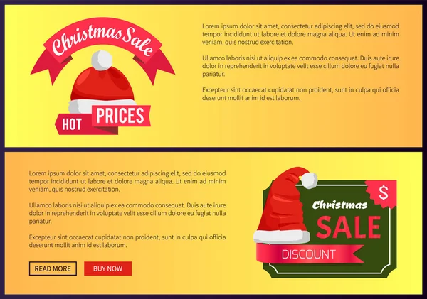 ホット価格クリスマス販売 Web バナー プッシュ ボタン — ストックベクタ