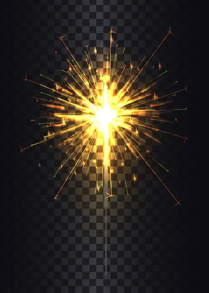 Cartel de Sparkler en Stick, ilustración vectorial — Vector de stock