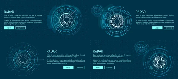 Conjunto de modelos de radar exatos ilustração vetorial —  Vetores de Stock