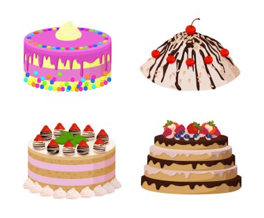 Tatlı ekmek koleksiyonu Poster vektör çizim