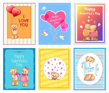 Sen ve ben oyuncak ayılar vektör seviyorum