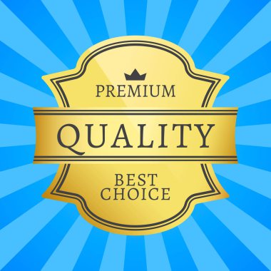 İzole premium kalite en iyi seçim altın etiket