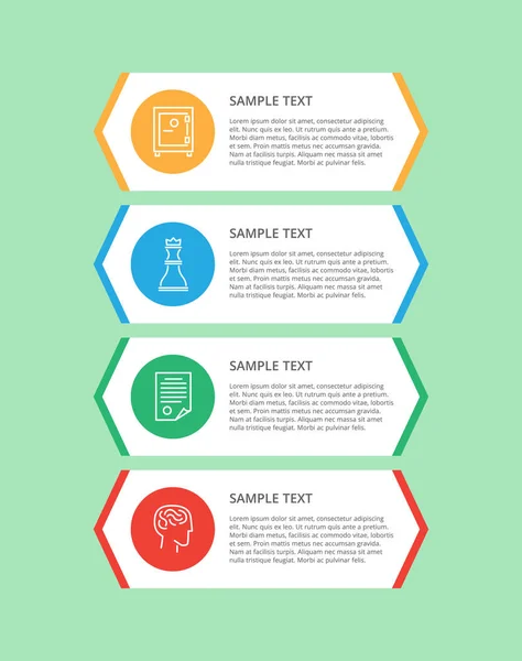 Itens infográficos e ilustração vetorial de texto — Vetor de Stock