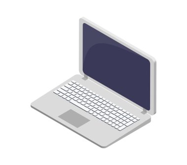 Modern dizüstü elektronik cihaz vektör simgesi