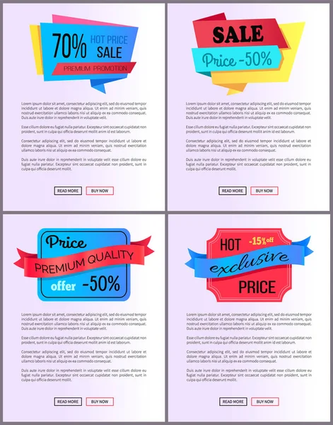Sale aanbieding om kopen nu de Vector van Web-Poster — Stockvector