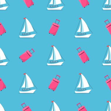 İş seyahat desen vektör çizim