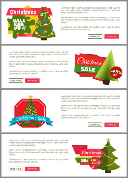 Set de venta de Navidad Precio caliente 50 Off Posters — Vector de stock