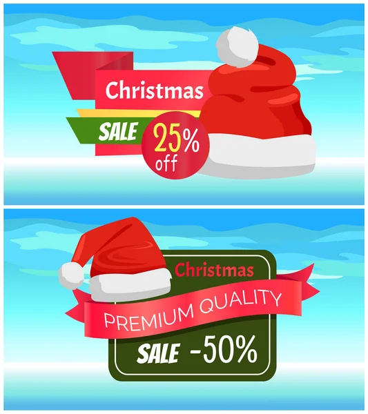 Prémiové kvality polovic vánoční prodej plakáty — Stockový vektor