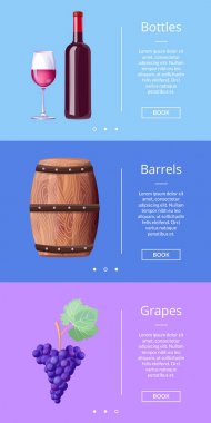 Şişe varil, üzüm Web Poster düğmesini şimdi kayıt