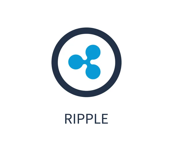 Ripple Icon of Cryptocurrency Vector Illustration — Stock Vector