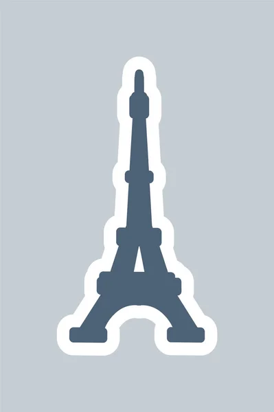 Silueta de la torre Eiffel vector ilustración — Archivo Imágenes Vectoriales