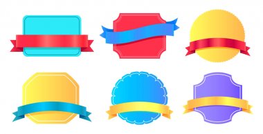 Metin için boş etiketleri yer illüstrasyon vektör