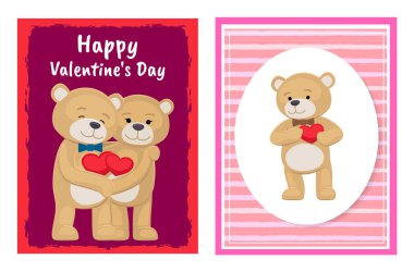 Sen ve ben oyuncak ayılar vektör seviyorum