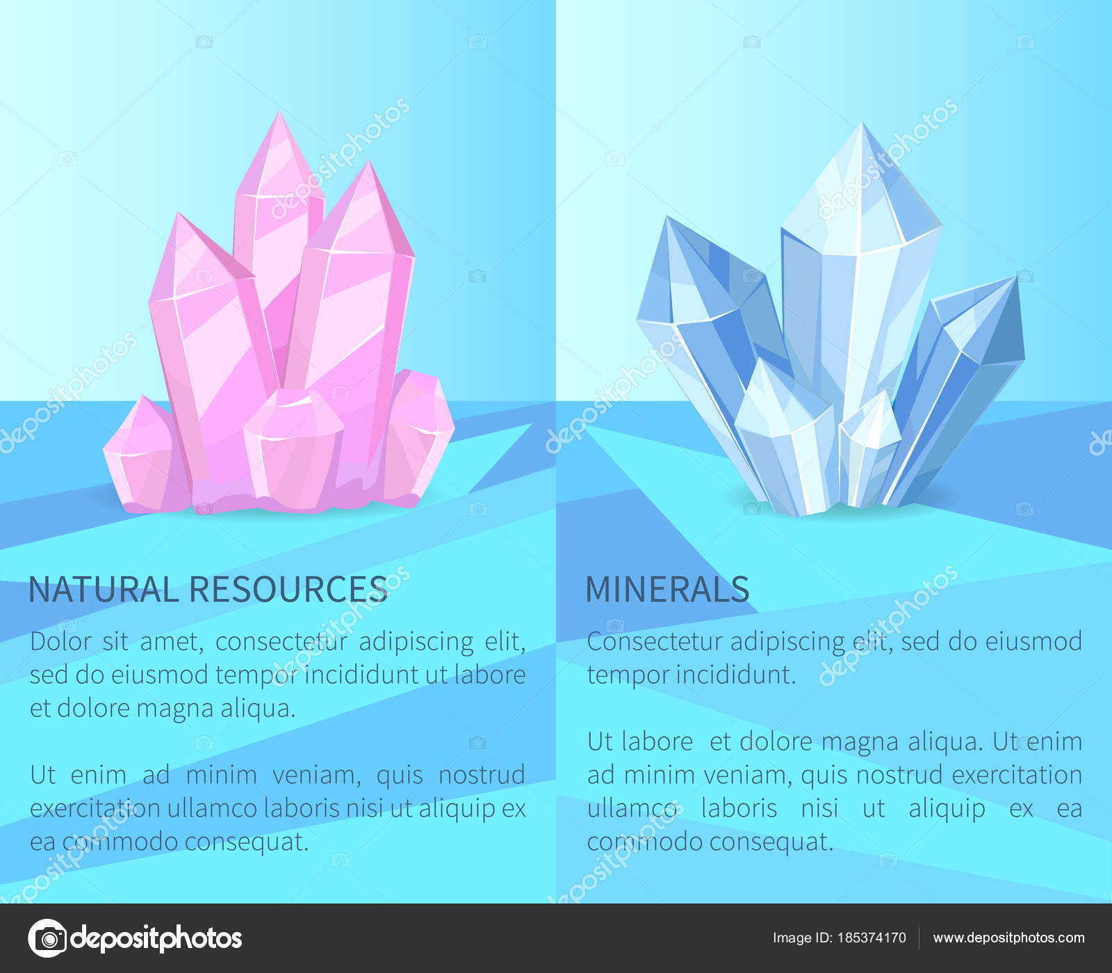 Natural Resources and Minerals Vector Illustration Stock Vector Image