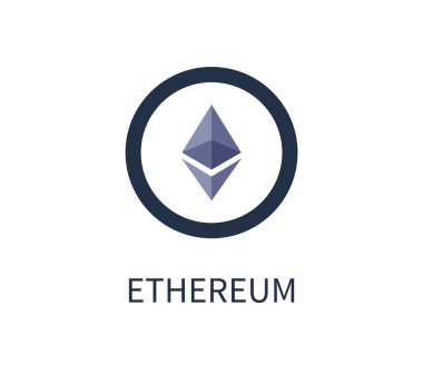 Ethereum Cryptocurrency simge vektör çizim