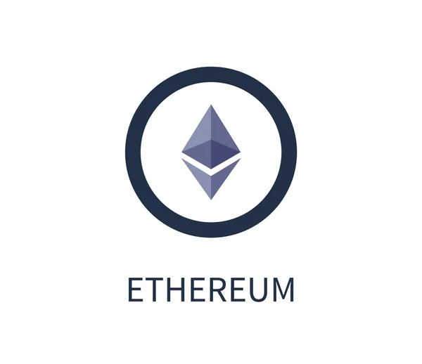 Ethereum Cryptocurrency Icon Vector Illustration — Stock Vector