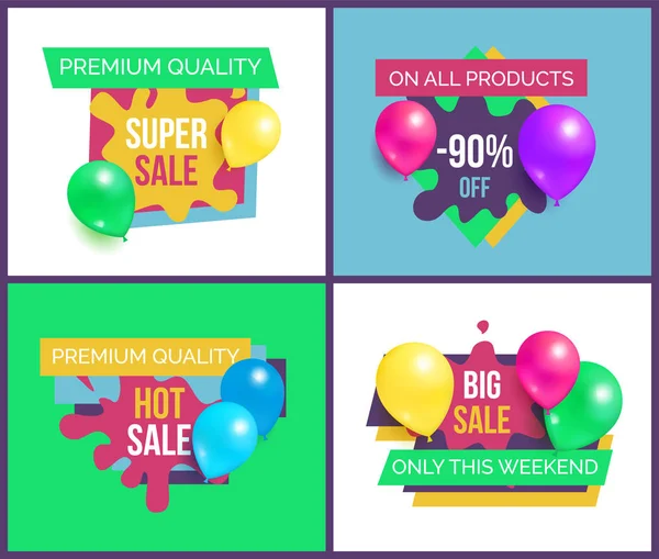 Premium-Qualität Gesamtverkauf für alle Produkte 90 off — Stockvektor