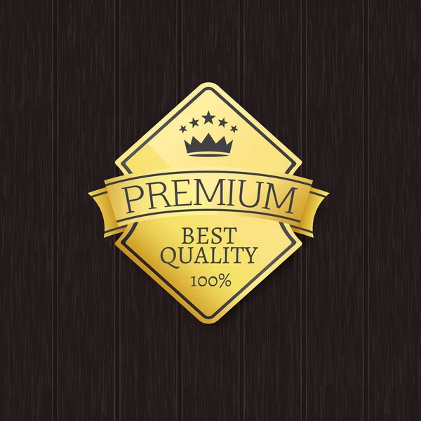 Nejlepší kvalita 100 zlatý štítek Premium Choice — Stockový vektor