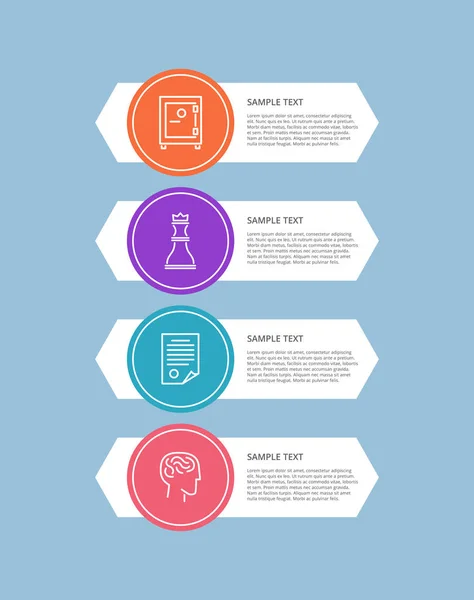 Infographic 요소 블루 벡터 일러스트 레이 션 — 스톡 벡터