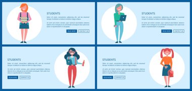 Öğrenci kızlar dizi posterler tuşlar ile