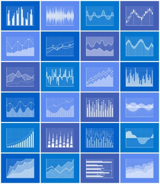 Grafik koleksiyonu Poster Set vektör çizim