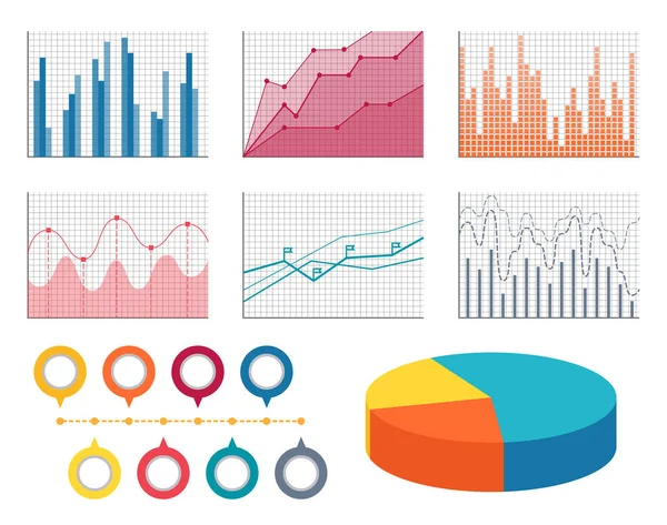 Bright Graphics for All Types of Information Set — Stock Vector