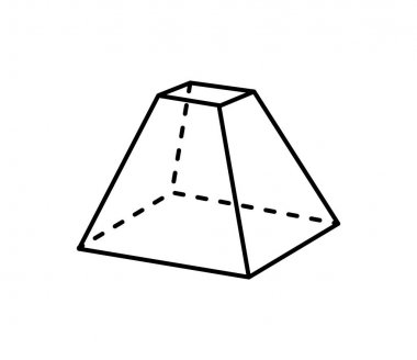 OCTAHEDRON geometrik şekil vektör çizim