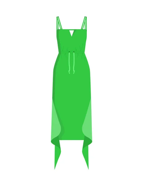 Padrão de vestido verde bonito, Cartaz colorido — Vetor de Stock