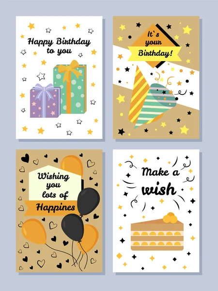 Happy Birthday to You Set Illustration vectorielle — Image vectorielle