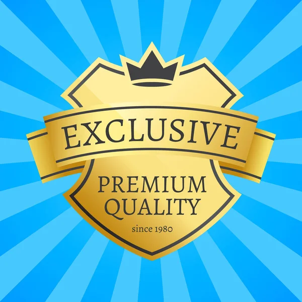 Oferta Caro Calidad Premium Exclusiva Desde 1980 — Vector de stock