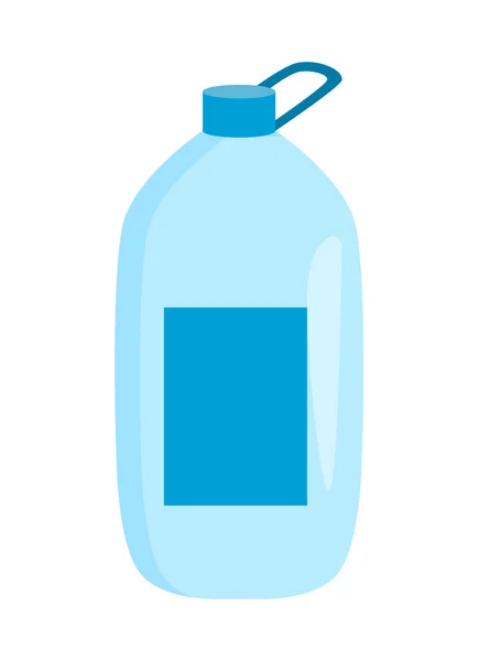 Botella grande con la ilustración del vector de la bandera del agua — Vector de stock