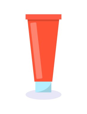 Tüp kırmızı krem Poster vektör çizim ile