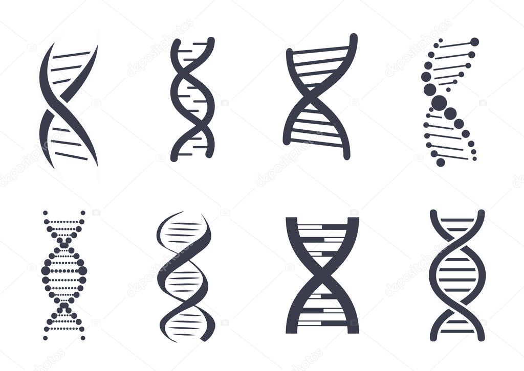 Collection of DNA Deoxyribonucleic Acid Chain Logo