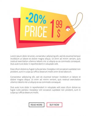 20 etiket Web Poster asılı fiyatı Doları kapalı