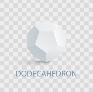 Karmaşık dodecahedron beyaz geometrik figür