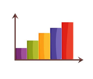 Diyagram okları vektör çizim ile renkli