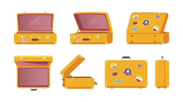 Valise prête pour l'illustration vectorielle itinérante — Image vectorielle