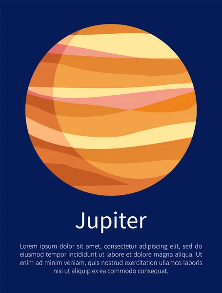 Jupiter informativ vertikala affisch med Text — Stock vektor