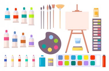 Sanat koleksiyonu sağlayan simgeleri illüstrasyon