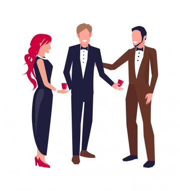 Ağaç adamlar vektör çizim sohbet simgesi