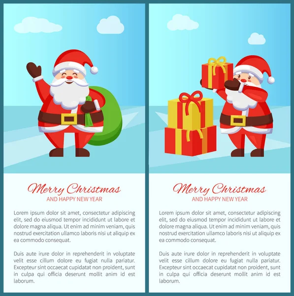Ilustracja wektorowa Santa Claus Wesołych Świąt — Wektor stockowy