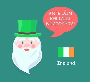 Hollanda Santa Claus Banner vektör çizim