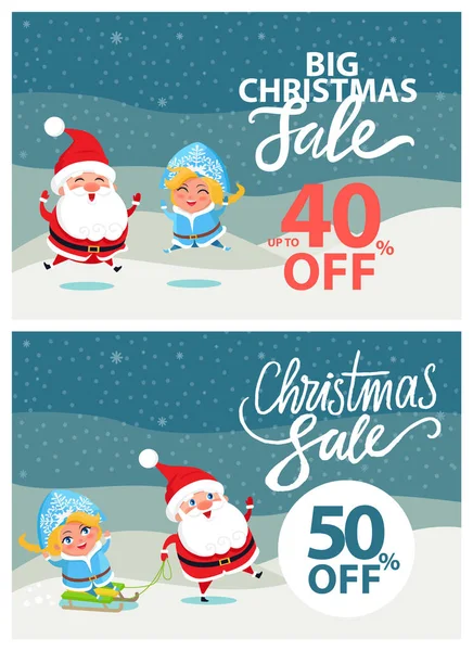 Big Christmas Sale Half Price Vector Illustration — Stock Vector