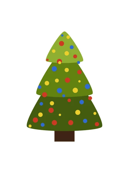 クリスマス ボールのツリー アイコン シンボル — ストックベクタ