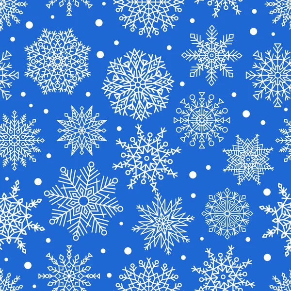 Modèle sans couture flocons de neige motifs ornementaux — Image vectorielle