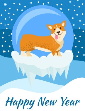 Mutlu yeni yıl kutlama--dan Corgi Poster