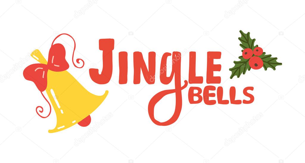 Jingle Bells Sign Icon Vector Illustration