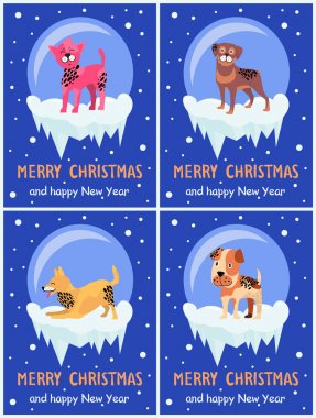 Neşeli Noel ve mutlu yeni yıl Festival posterler