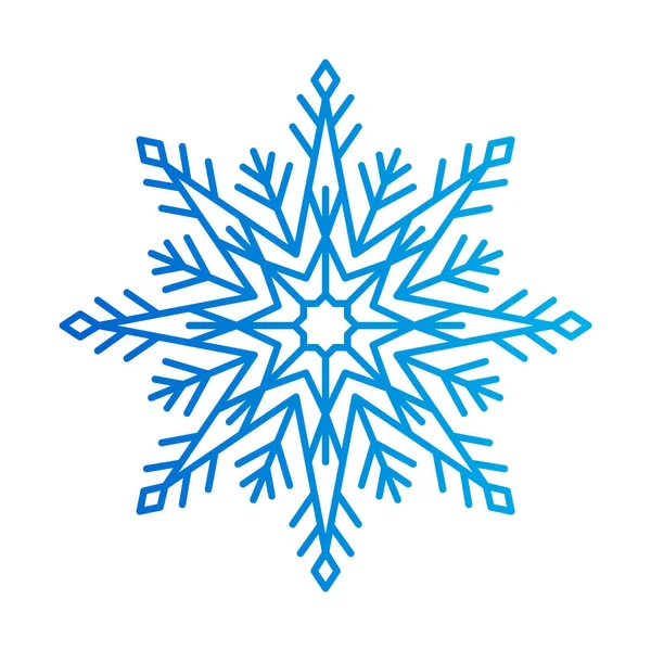 Copo de nieve de colores azules, ilustración vectorial — Archivo Imágenes Vectoriales
